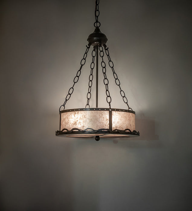 Meyda Tiffany 23637 Two Light Inverted Pendant, Timeless Bronze
