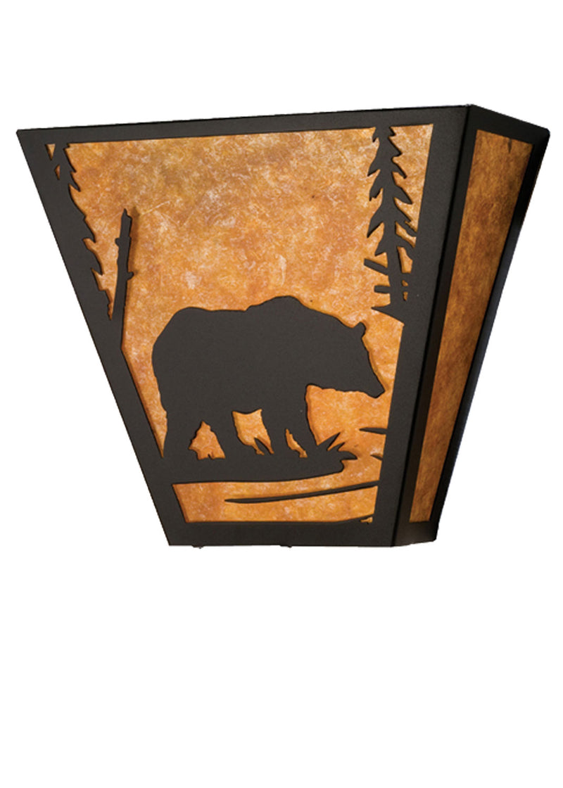 Meyda Tiffany 23939 Two Light Wall Sconce, Textured Black