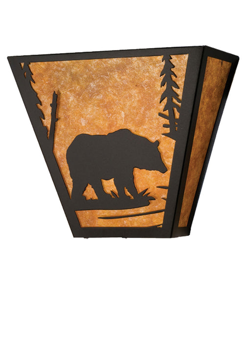 Meyda Tiffany 23939 Two Light Wall Sconce, Textured Black
