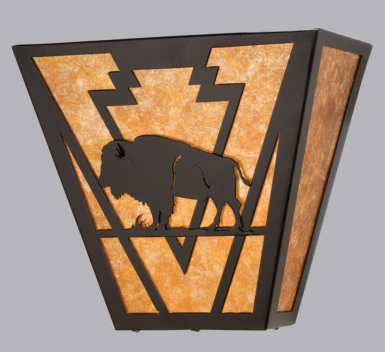 Meyda Tiffany 23940 Two Light Wall Sconce, Textured Black