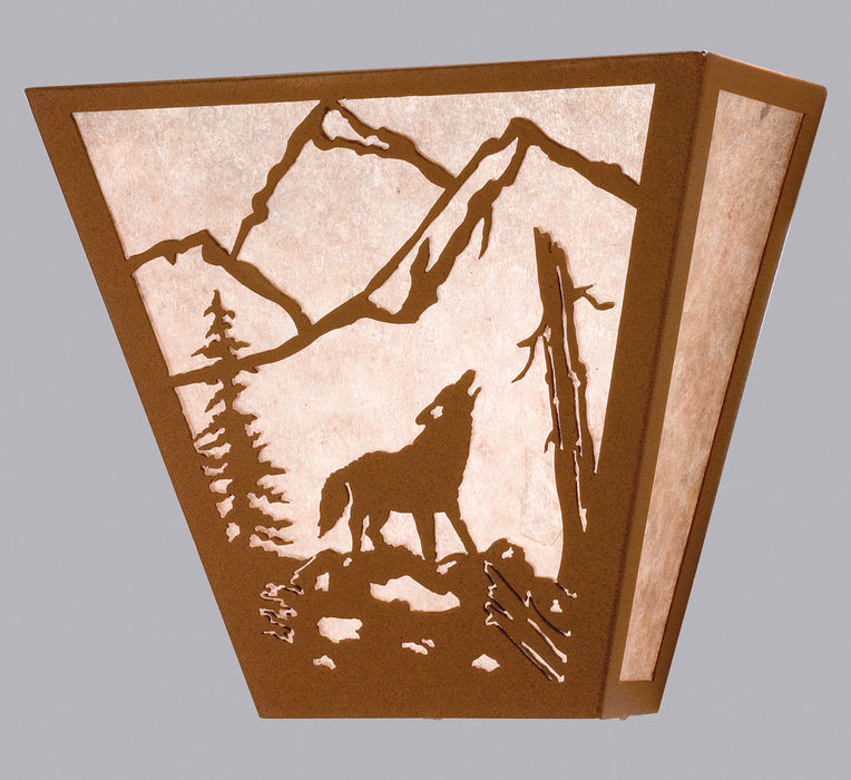 Meyda Tiffany 23948 Two Light Wall Sconce, Rust