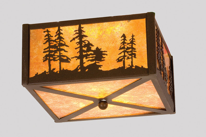 Meyda Tiffany 23982 Two Light Flushmount, Caf Noir