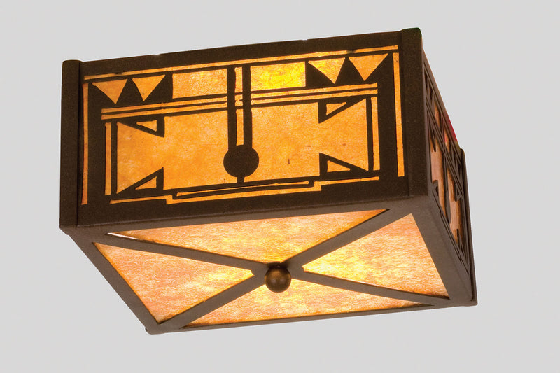 Meyda Tiffany 23983 Two Light Flushmount, Caf Noir