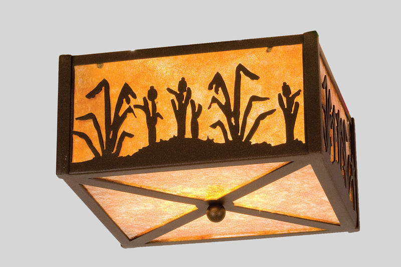 Meyda Tiffany 23984 Two Light Flushmount, Caf Noir
