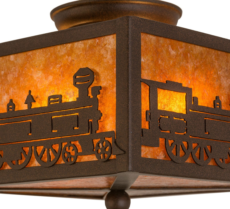 Meyda Tiffany 23985 Two Light Flushmount, Caf Noir