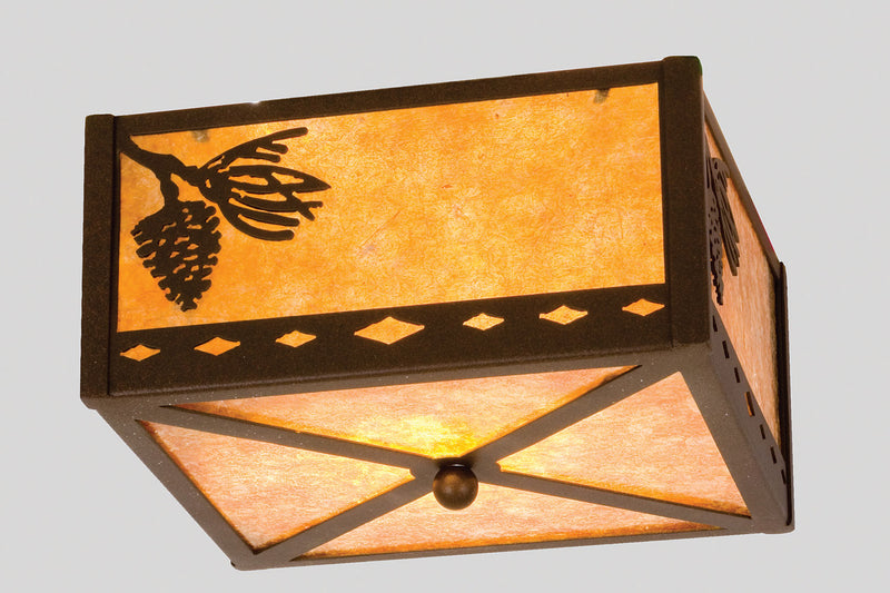 Meyda Tiffany 23986 Two Light Flushmount, Cafe Noir