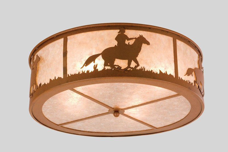 Meyda Tiffany 24460 Four Light Flushmount, Rust