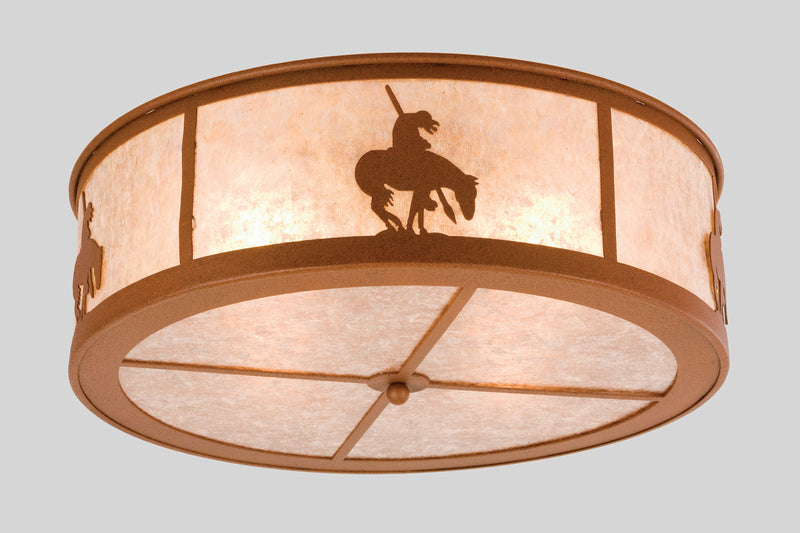 Meyda Tiffany 24461 Four Light Flushmount, Rust