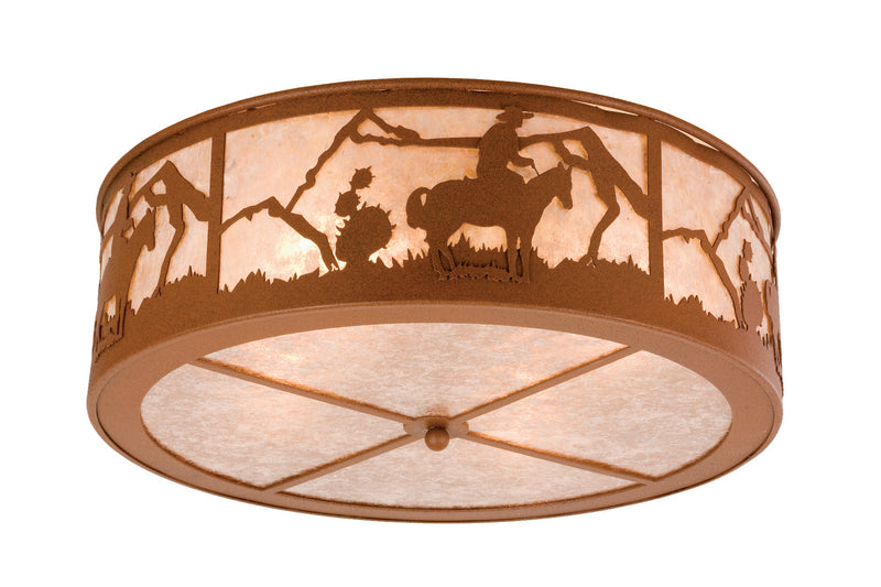 Meyda Tiffany 24463 Four Light Flushmount, Rust