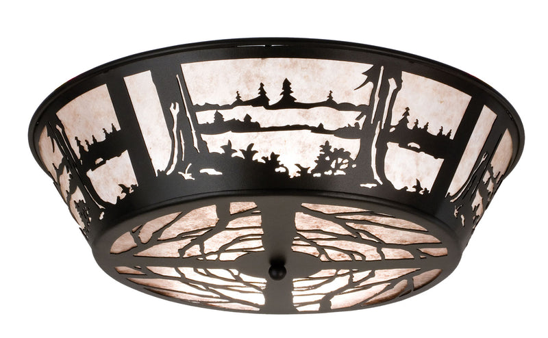 Meyda Tiffany 26223 Four Light Flushmount, Textured Black