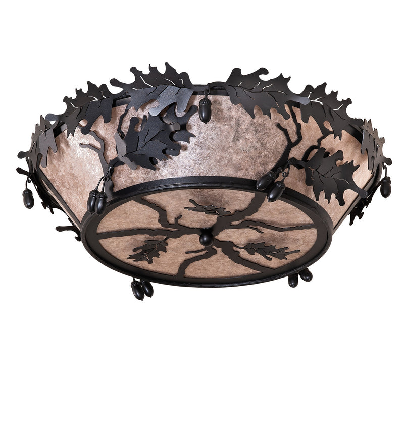 Meyda Tiffany 26224 Four Light Flushmount, Textured Black