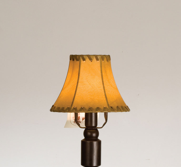 Meyda Tiffany 26349 Shade, Dark Tan Faux Leather