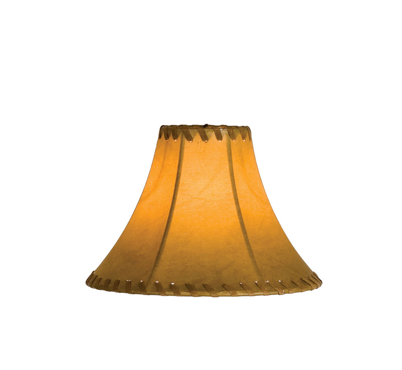 Meyda Tiffany 26350 Shade, Dark Tan Faux Leather