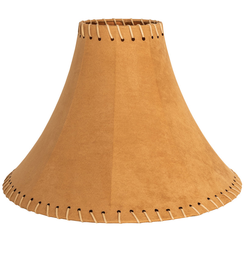 Meyda Tiffany 26352 Shade, Dark Tan Faux Leather