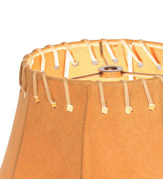 Meyda Tiffany 26352 Shade, Dark Tan Faux Leather