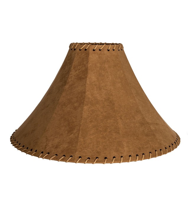 Meyda Tiffany 26353 Shade, Dark Tan Faux Leather