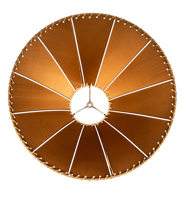 Meyda Tiffany 26353 Shade, Dark Tan Faux Leather