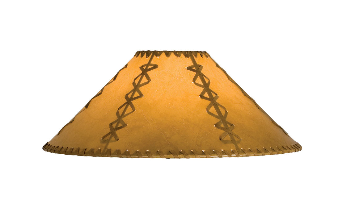 Meyda Tiffany 26354 Shade, Dark Tan Faux Leather