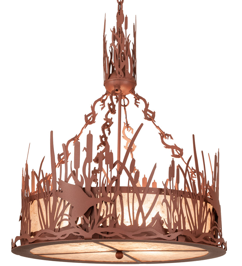 Meyda Tiffany 26380 Four Light Pendant, Rust