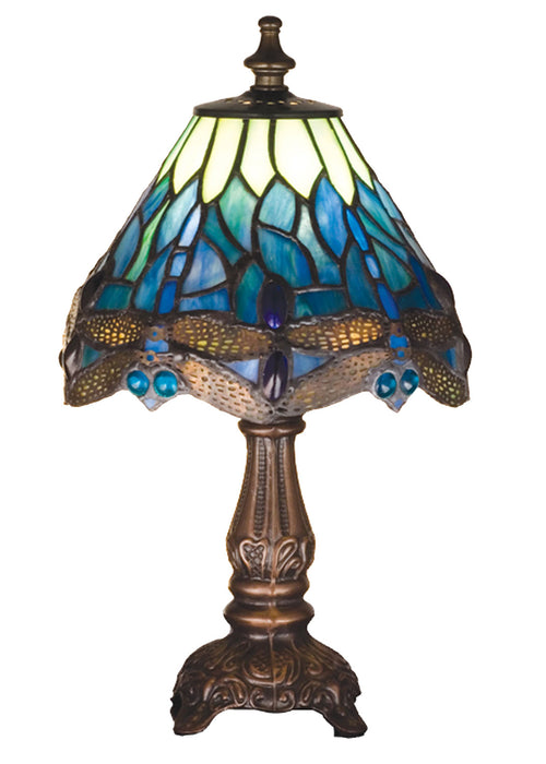 Meyda Tiffany 26597 One Light Mini Lamp, Blue/Green Lt Blue Green