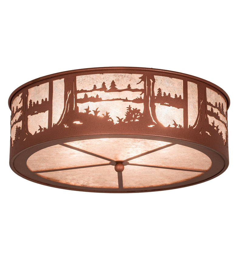 Meyda Tiffany 26986 Seven Light Flushmount, Rust