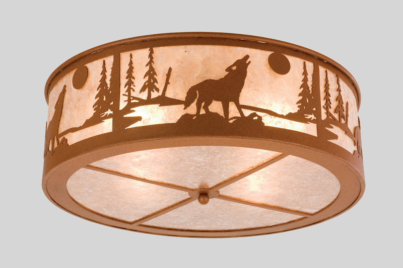 Meyda Tiffany 26987 Four Light Flushmount, Rust