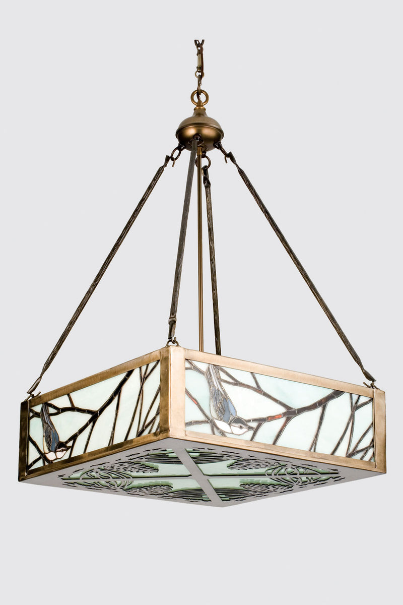 Meyda Tiffany 28707 Four Light Inverted Pendant, Antique Copper