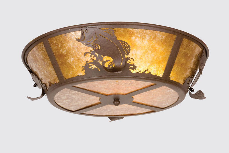 Meyda Tiffany 28821 Four Light Flushmount, Cafe Noir