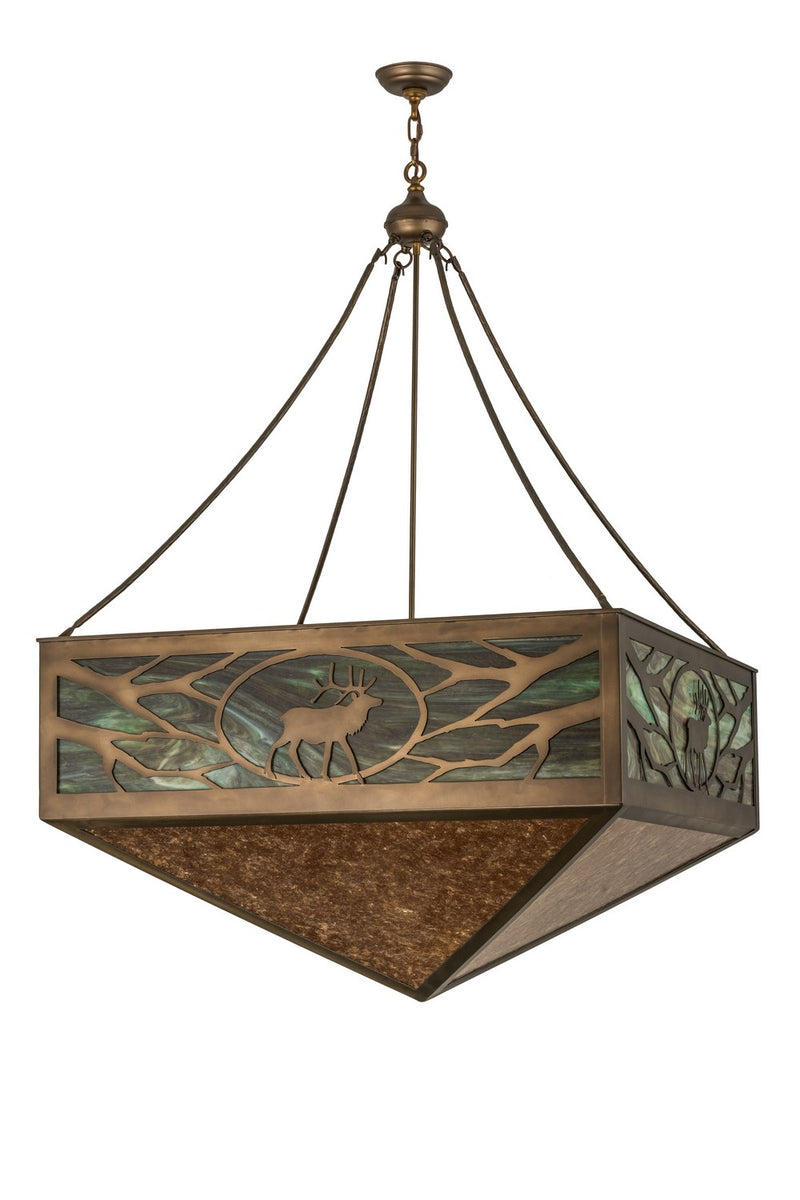 Meyda Tiffany 29128 Six Light Inverted Pendant, Antique Copper