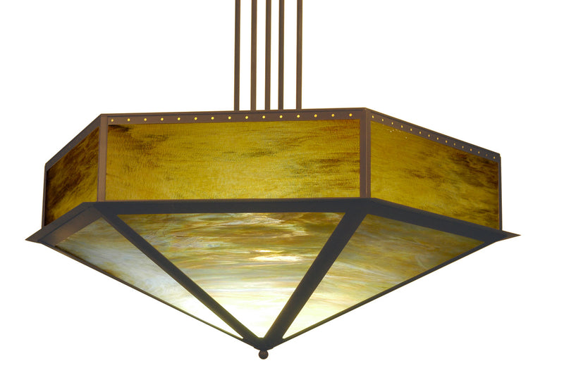 Meyda Tiffany 29140 Six Light Inverted Pendant, Antique Copper