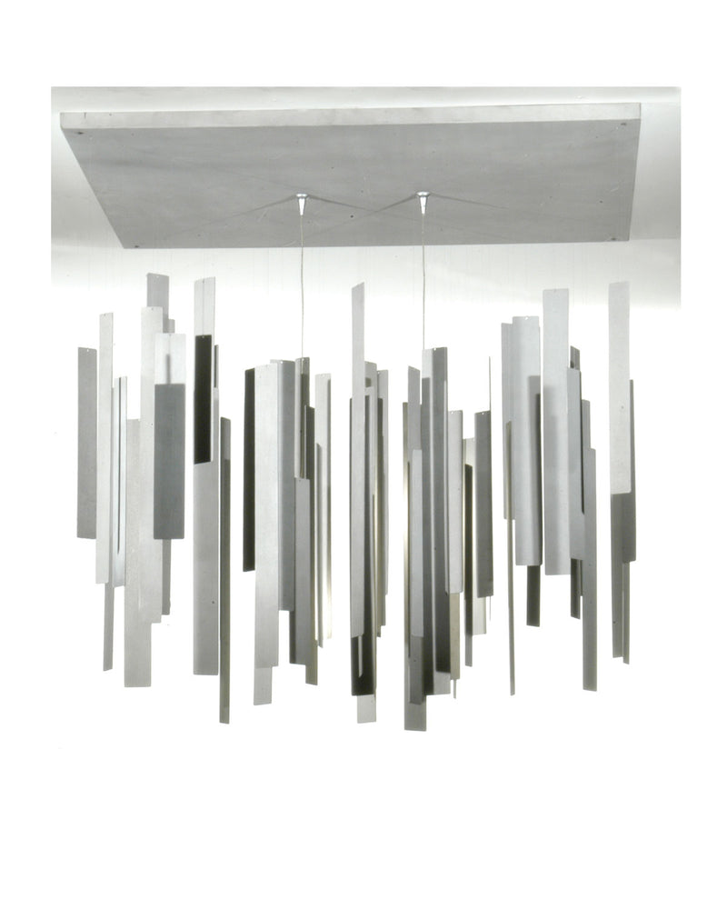 Meyda Tiffany 29224 Two Light Semi-Flushmount, Brushed Aluminum