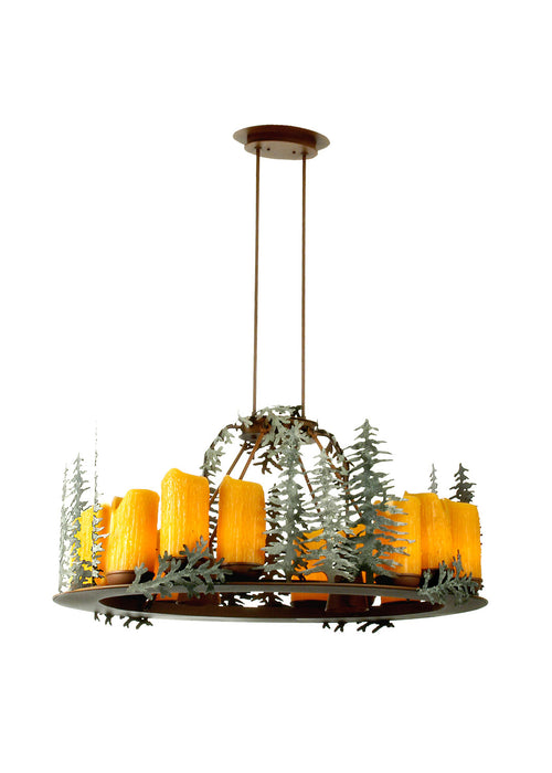 Meyda Tiffany 29523 14 Light Chandelier, Rust