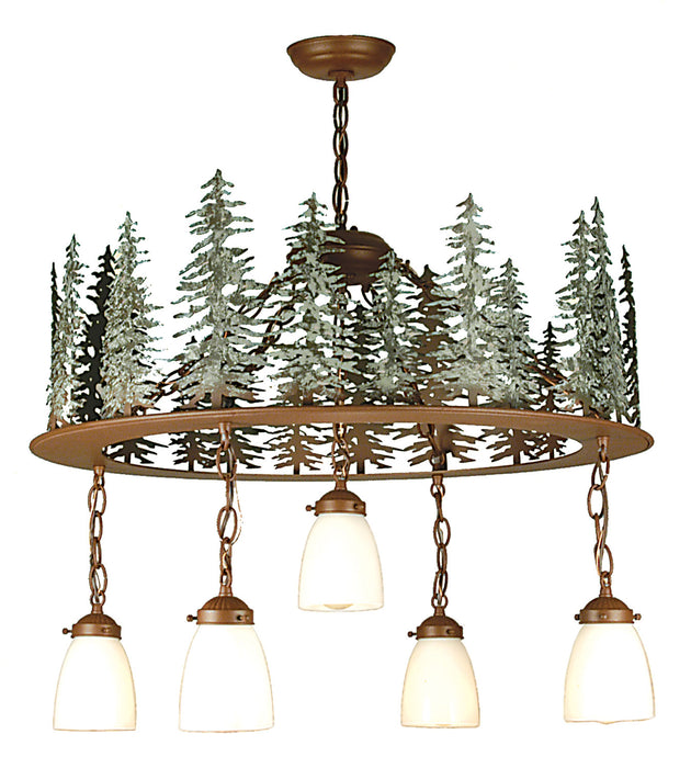 Meyda Tiffany 29556 Five Light Pendant, Rust