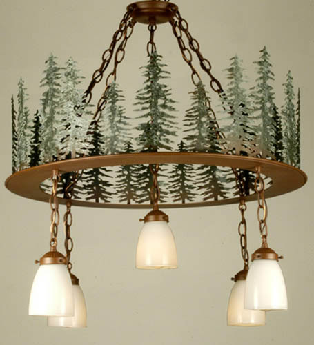 Meyda Tiffany 29557 Five Light Chandelier, Rust
