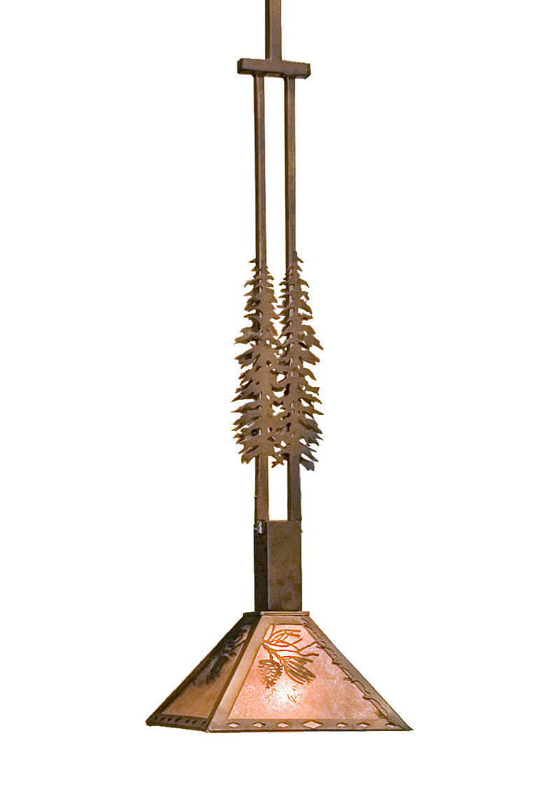 Meyda Tiffany 30096 One Light Pendant, Rust