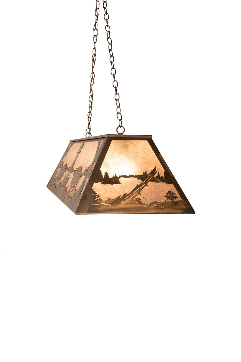 Meyda Tiffany 30148 Nine Light Oblong Pendant, Antique Copper