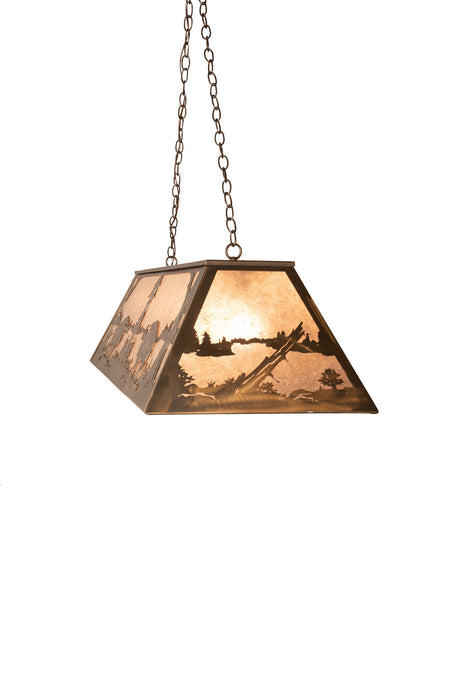 Meyda Tiffany 30148 Nine Light Oblong Pendant, Antique Copper