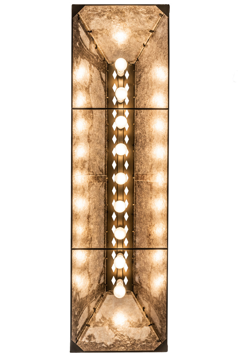 Meyda Tiffany 30148 Nine Light Oblong Pendant, Antique Copper