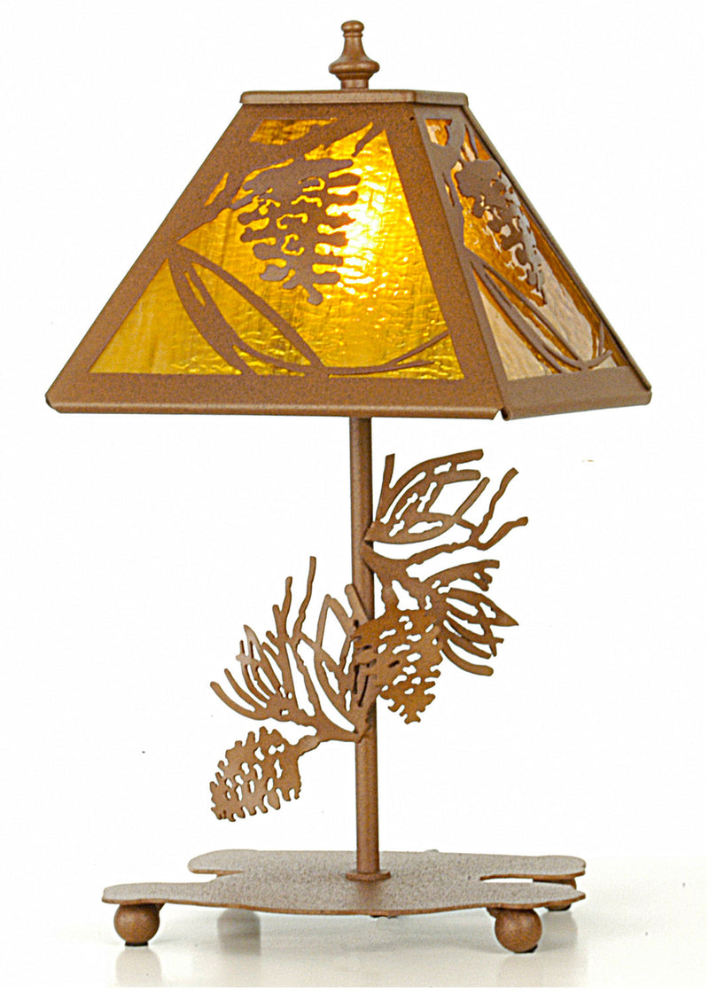 Meyda Tiffany 30158 One Light Accent Lamp, Rust