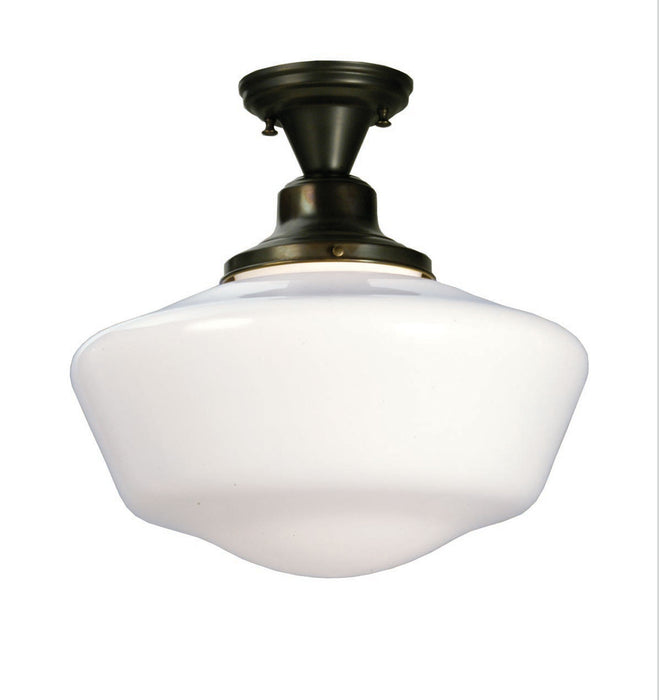 Meyda Tiffany 30268 One Light Semi-Flushmount, Craftsman Brown