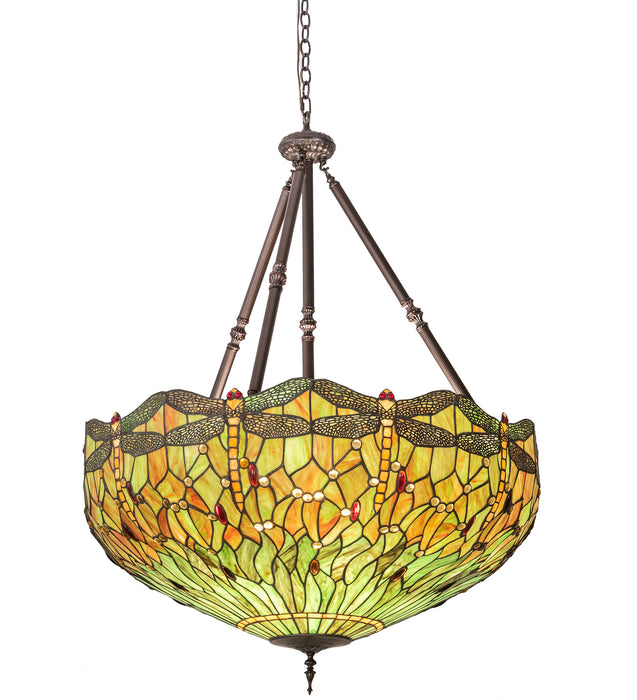 Meyda Tiffany 30283 Five Light Inverted Pendant, Antique