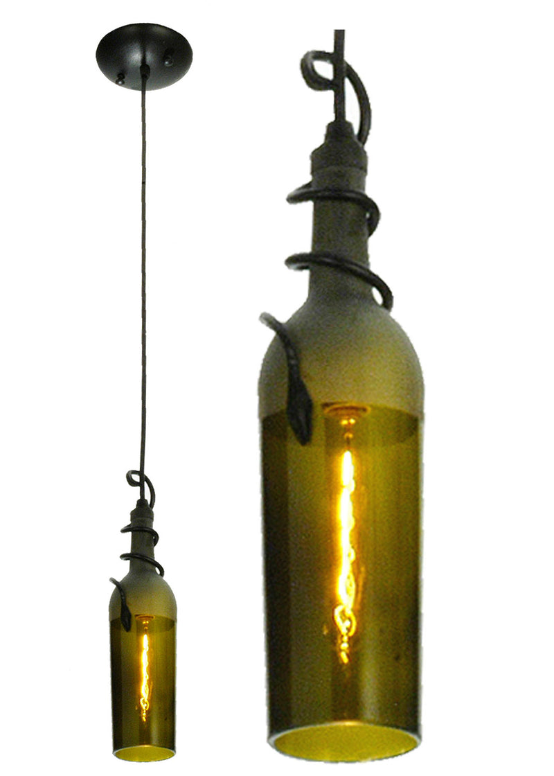 Meyda Tiffany 30637 One Light Mini Pendant, Black Metal