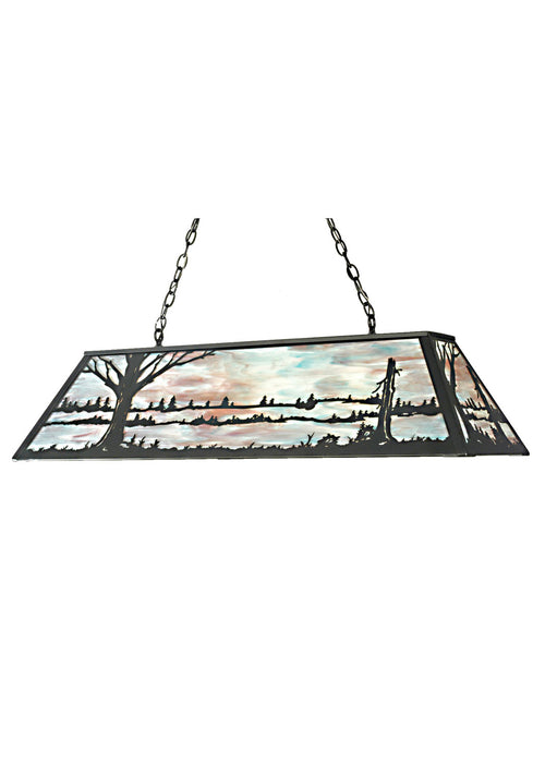 Meyda Tiffany 30639 Nine Light Oblong Pendant, Textured Black