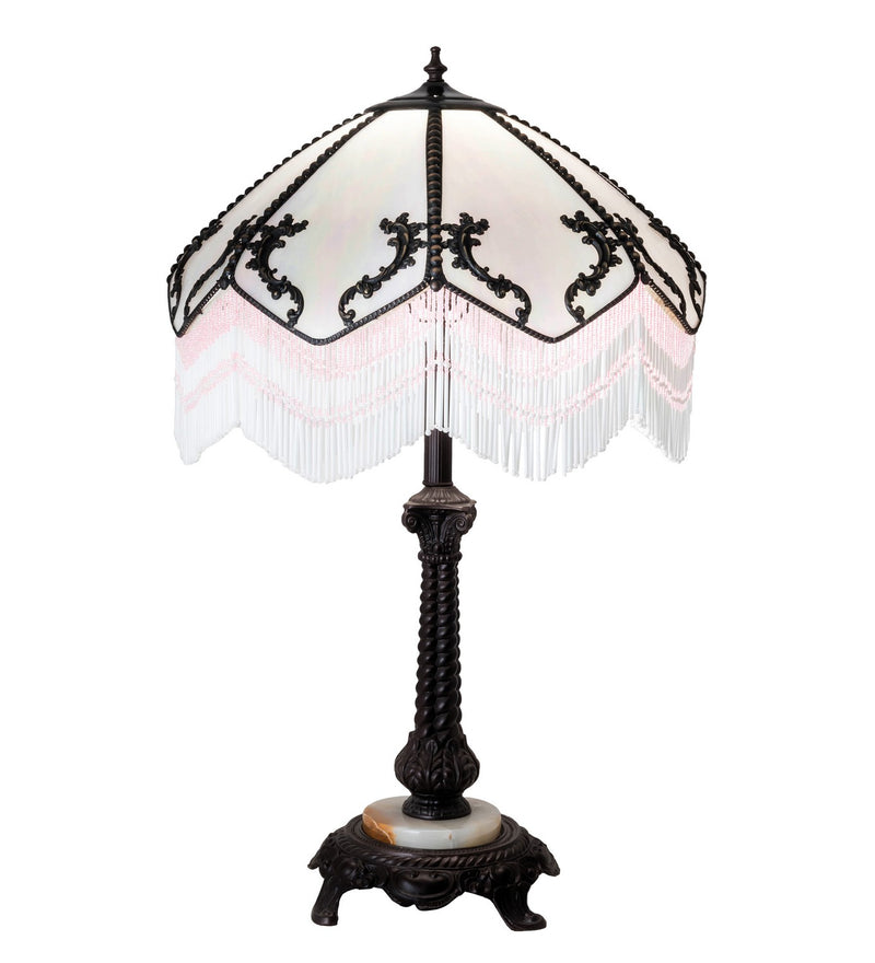 Meyda Tiffany 31313 One Light Table Lamp, Mahogany Bronze