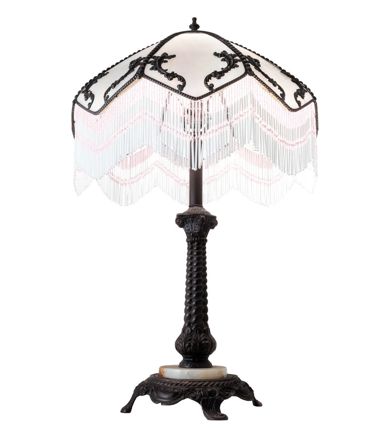 Meyda Tiffany 31313 One Light Table Lamp, Mahogany Bronze
