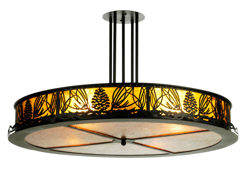 Meyda Tiffany 31348 Four Light Semi-Flushmount, Textured Black