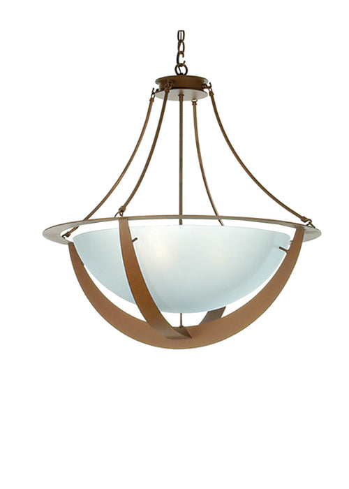 Meyda Tiffany 31490 Four Light Inverted Pendant, Rust