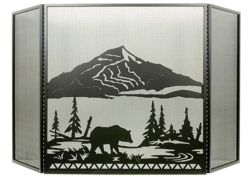 Meyda Tiffany 31616 Fireplace Screen, Textured Black