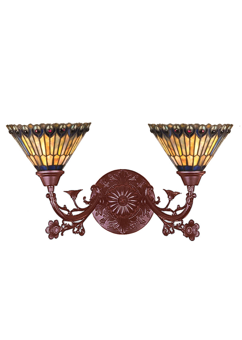 Meyda Tiffany 31971 Two Light Wall Sconce, Antique,Bronze