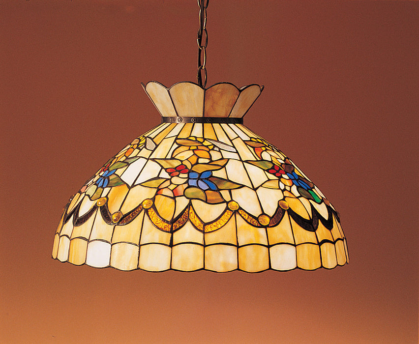 Meyda Tiffany 32171 Three Light Pendant, Mahogany Bronze